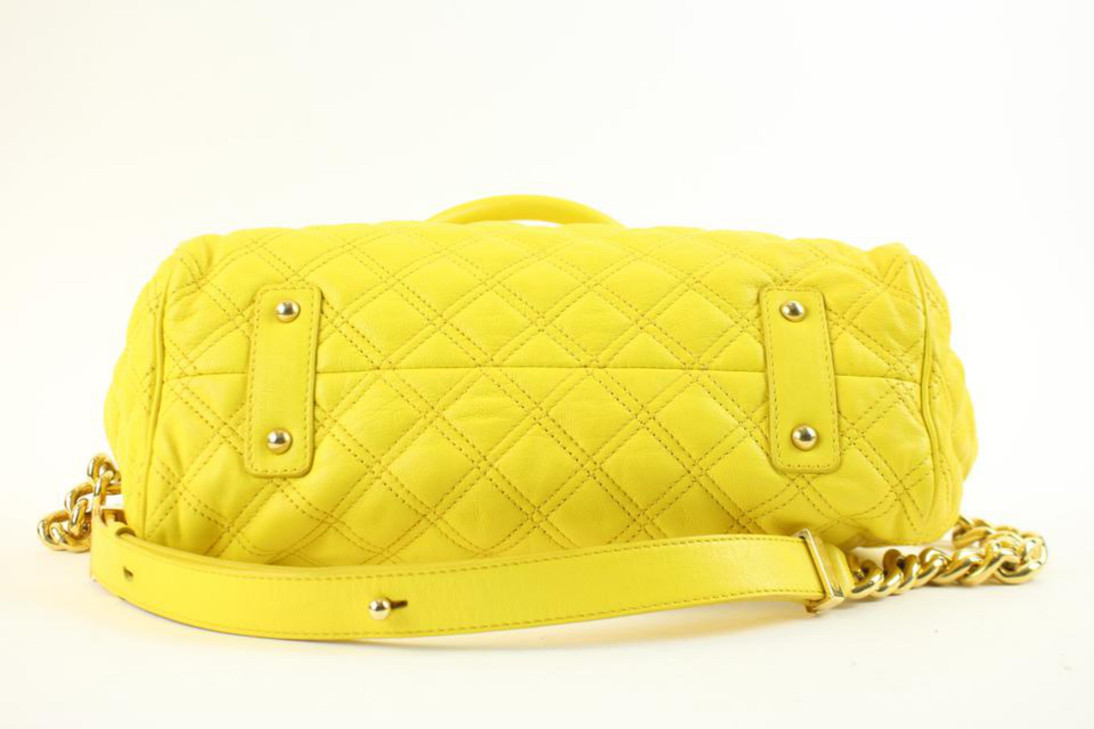 Marc Jacobs Quilted Stam 140mja1025 Yellow Shoulder Bag For Sale 4
