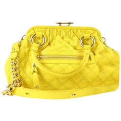 Marc Jacobs Quilted Stam 140mja1025 Yellow Shoulder Bag