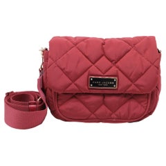 Marc Jacobs Quilted Utility Messenger Bag in Red Nylon
