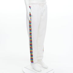 MARC JACOBS rainbow sequins trim drawstring jogger sweat pants M