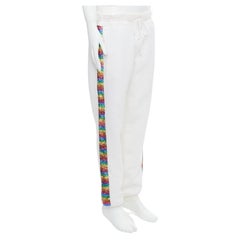 MARC JACOBS rainbow sequins trim drawstring jogger sweat pants M