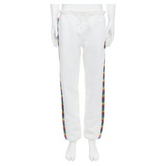 MARC JACOBS rainbow sequins trim drawstring jogger sweat pants M