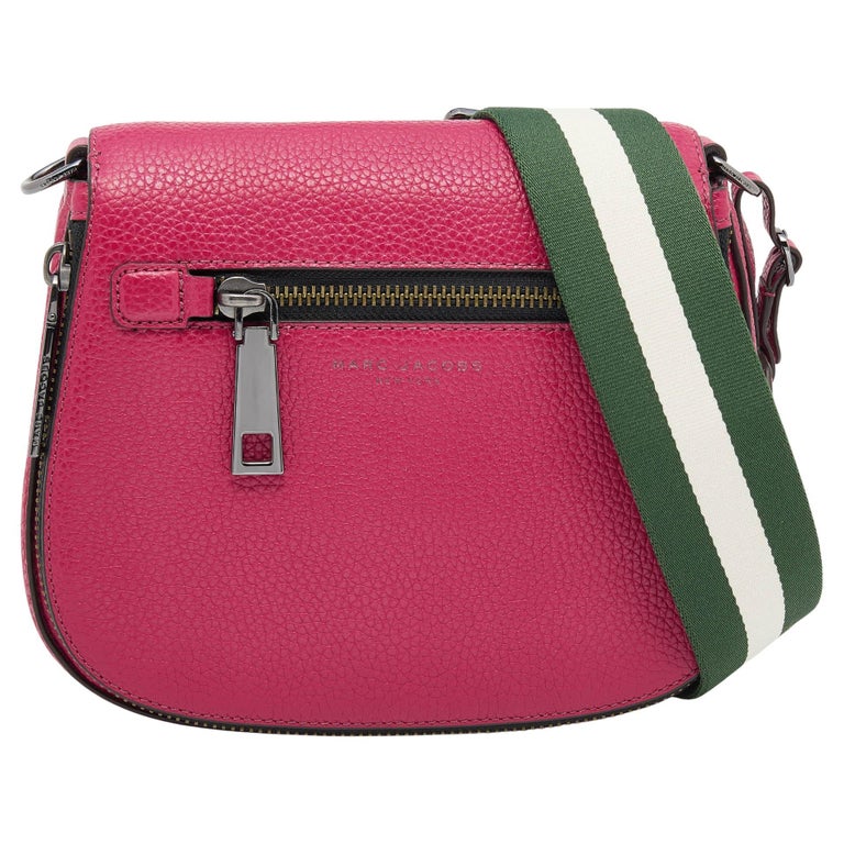 Marc Jacobs Raspberry Leather Recruit Nomad Saddle Shoulder Bag at 1stDibs