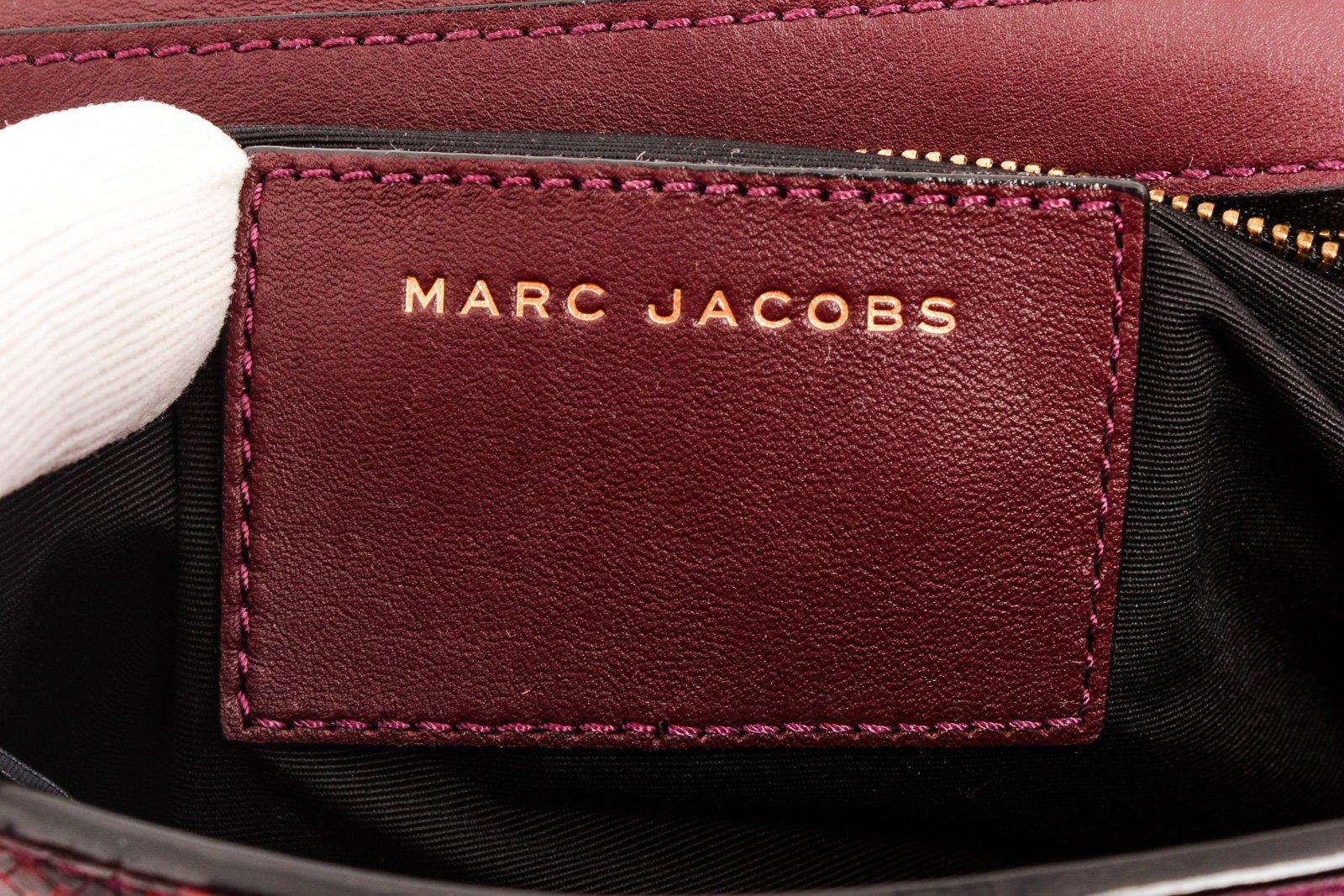 Brown Marc Jacobs Red J Snake Patchwork Shoulder Bag