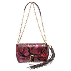 Marc Jacobs Red J Snake Patchwork Shoulder Bag