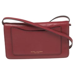 Marc Jacobs Red Leather Flap Crossbody Bag