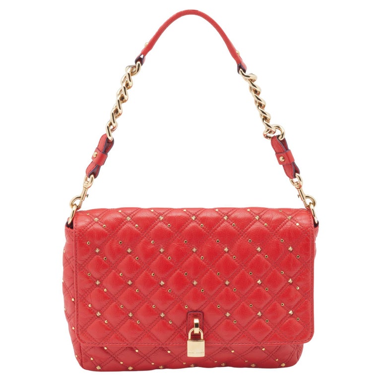 Marc Jacobs Red Leather Stardust Beat Handbag at 1stDibs