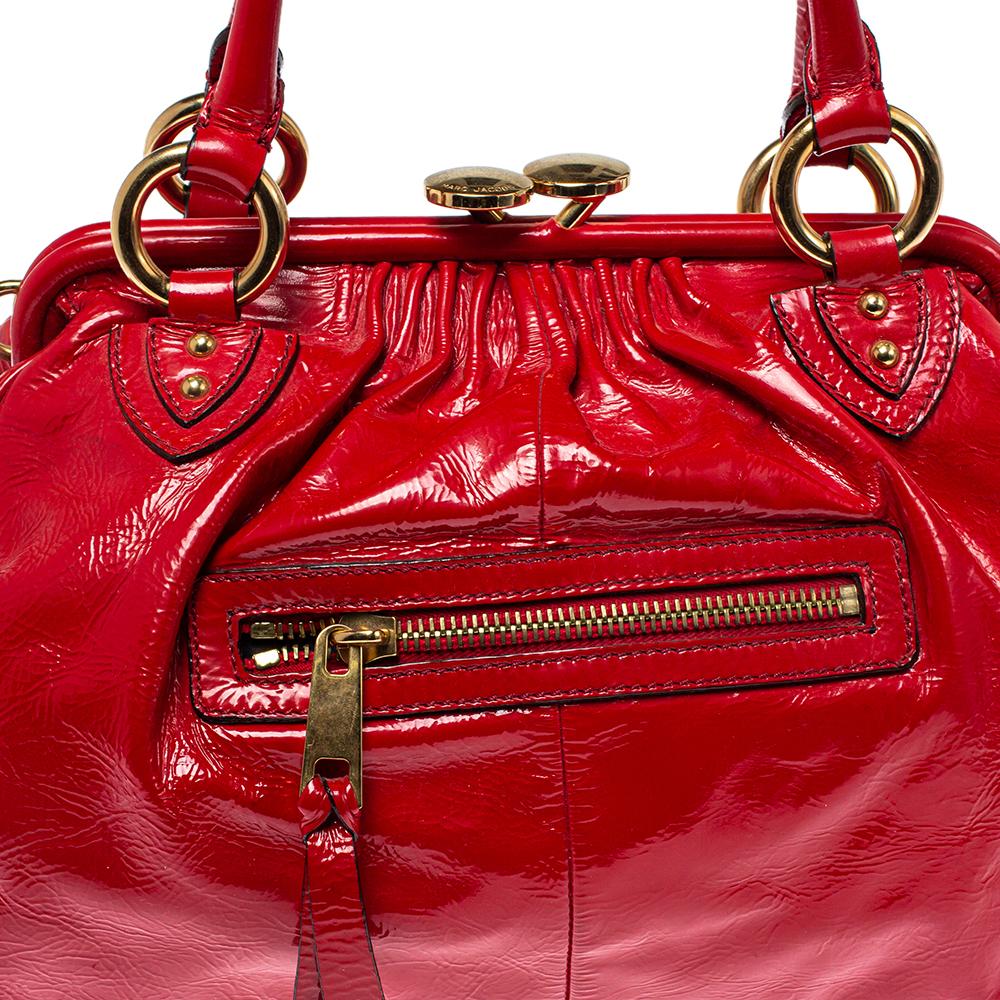 Marc Jacobs Red Patent Leather Stam Satchel 7