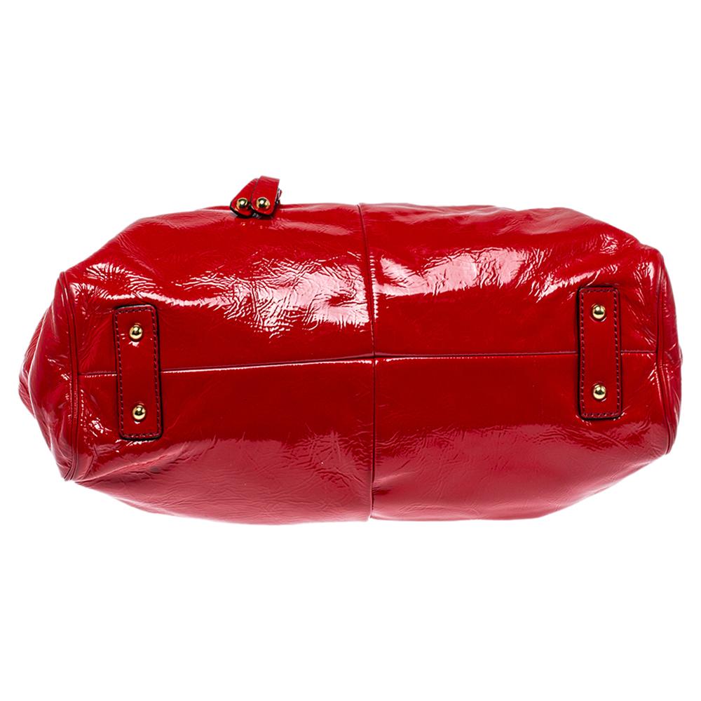 Marc Jacobs Red Patent Leather Stam Satchel 1
