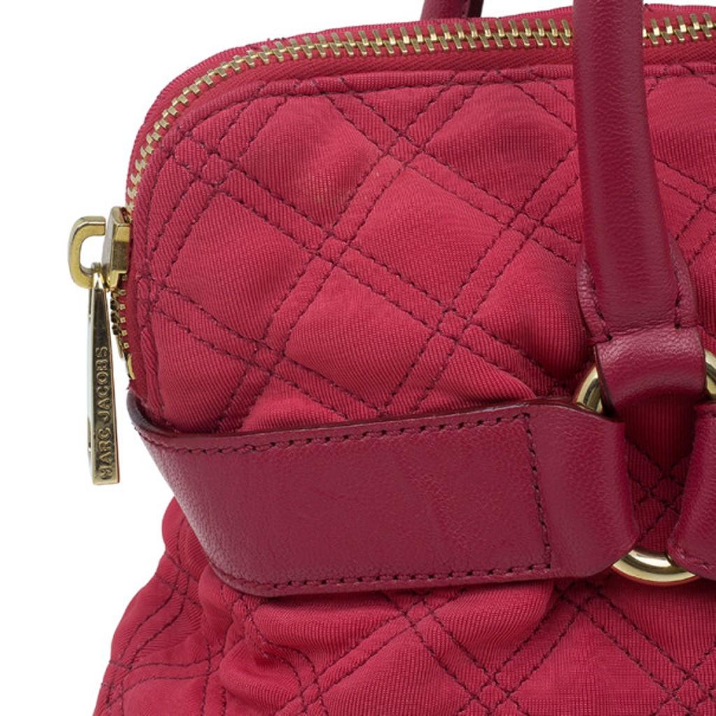 Marc Jacobs Red Quilted Jersey Bruna Bow Satchel 5