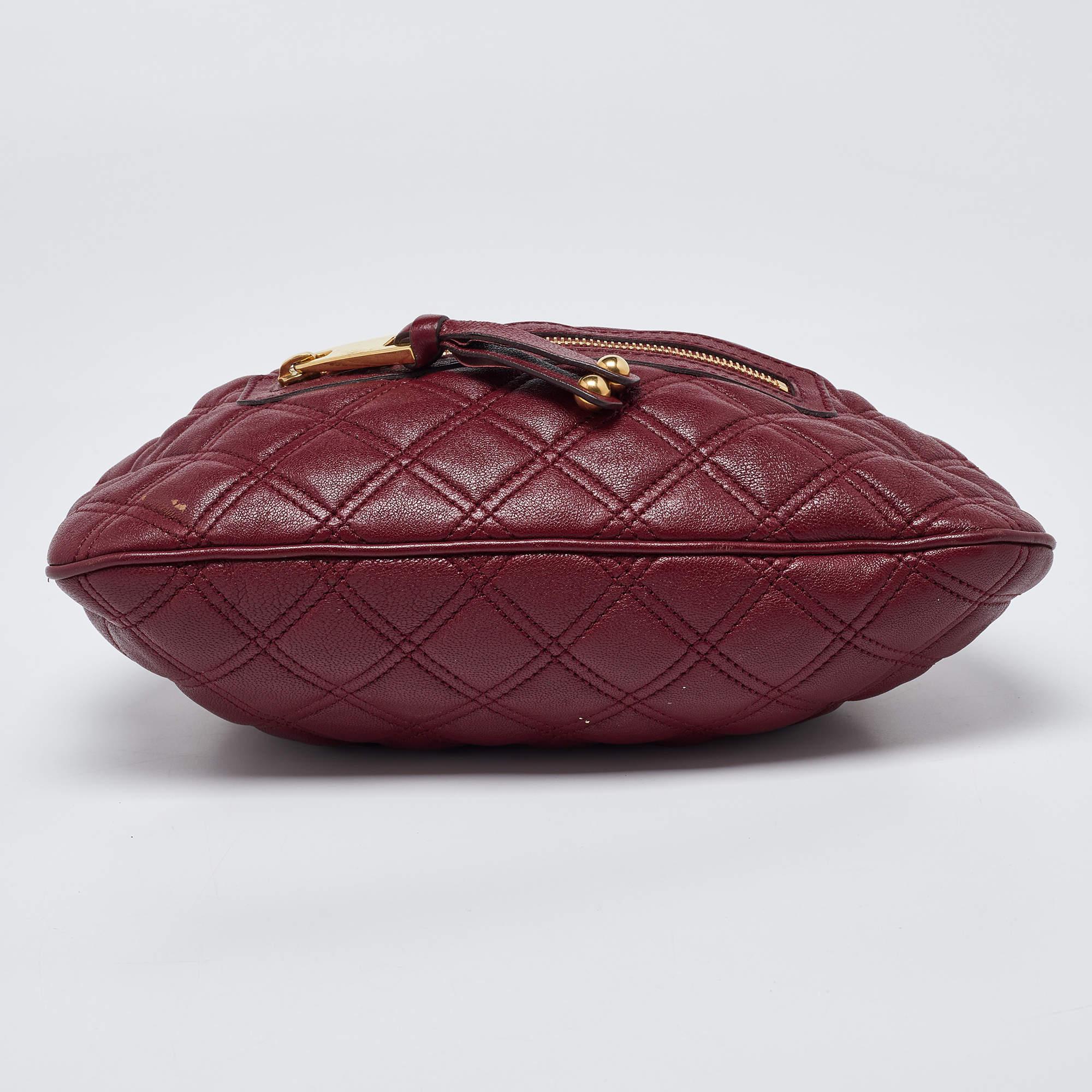 Marc Jacobs Red Quilted Leather Little Stam Shoulder Bag 1