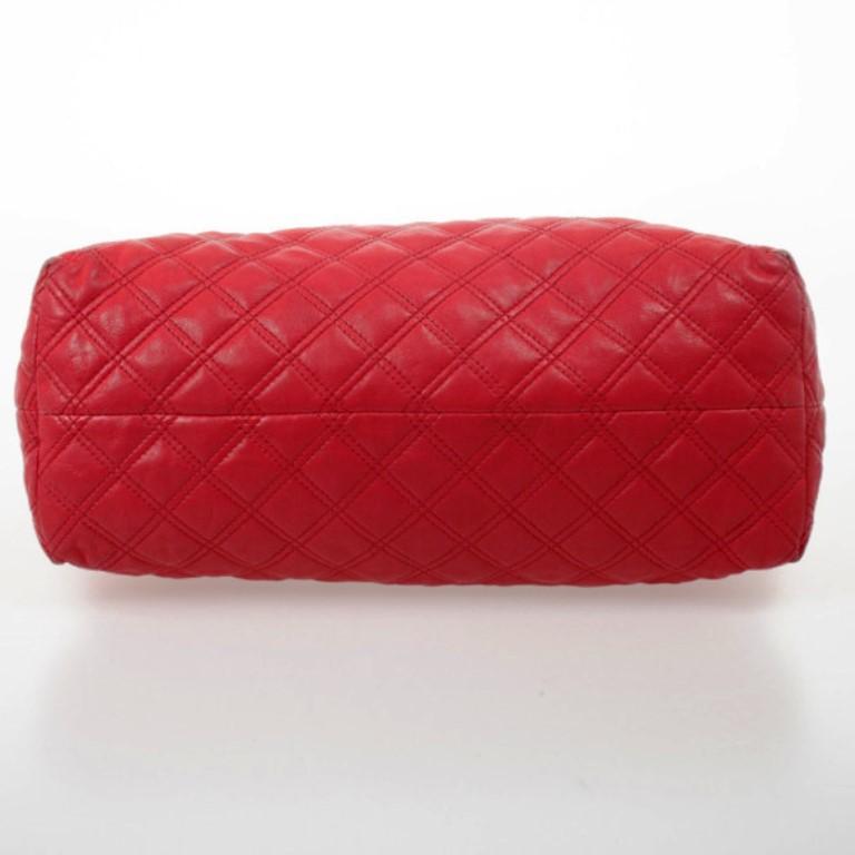 Marc Jacobs Red Quilted Leather 'Rio' Convertible Satchel 1