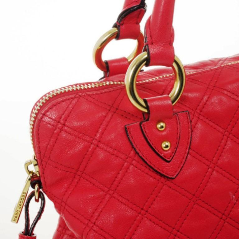 Marc Jacobs Red Quilted Leather 'Rio' Convertible Satchel 2