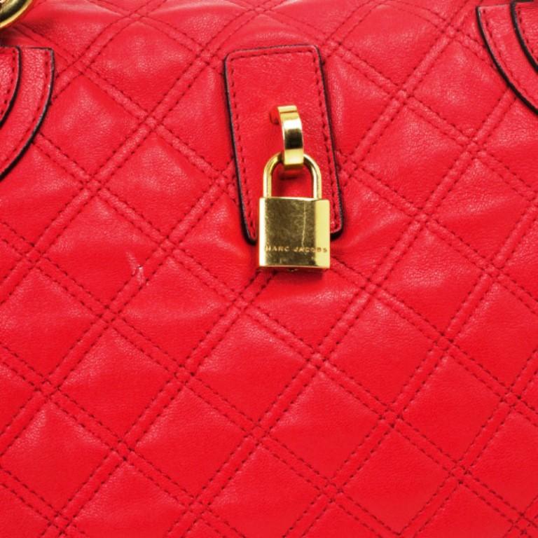 Marc Jacobs Red Quilted Leather 'Rio' Convertible Satchel 3