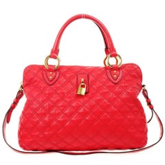 Marc Jacobs Red Quilted Leather 'Rio' Convertible Satchel