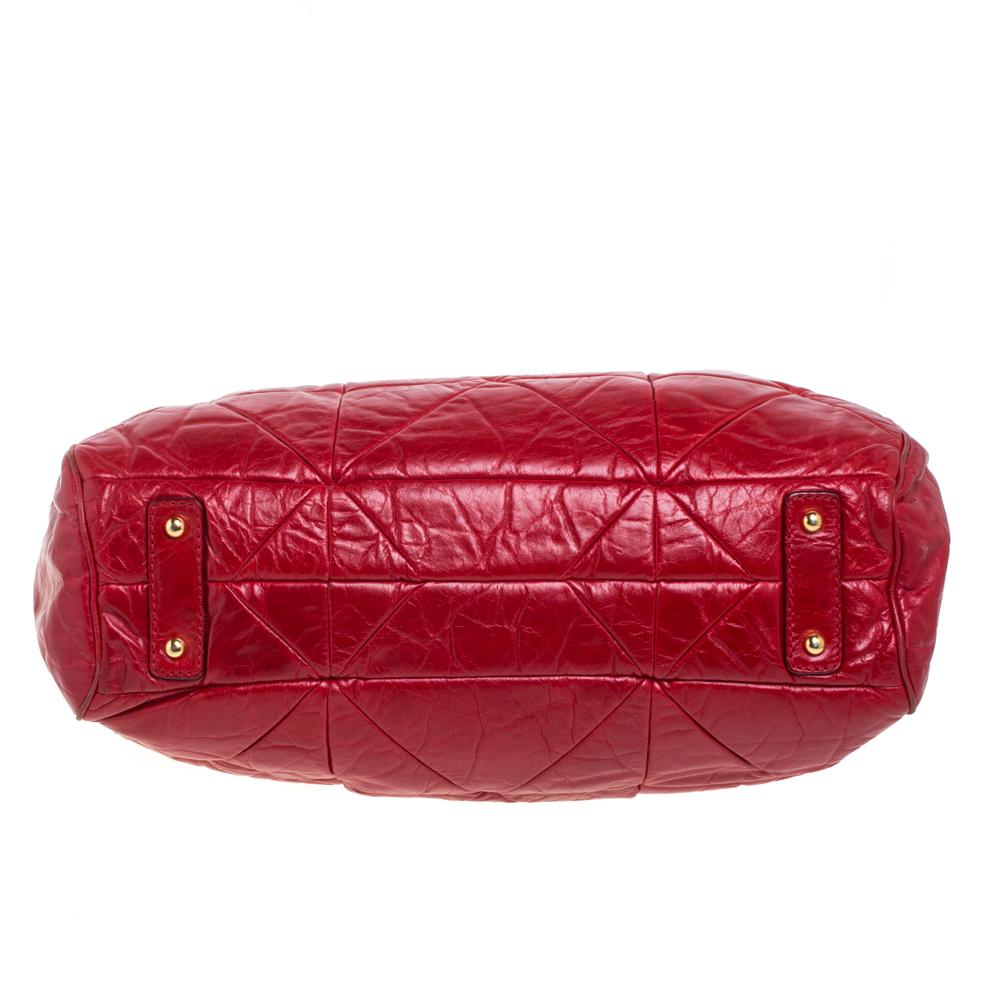 Women's Marc Jacobs Red Quilted Leather Stam Satchel