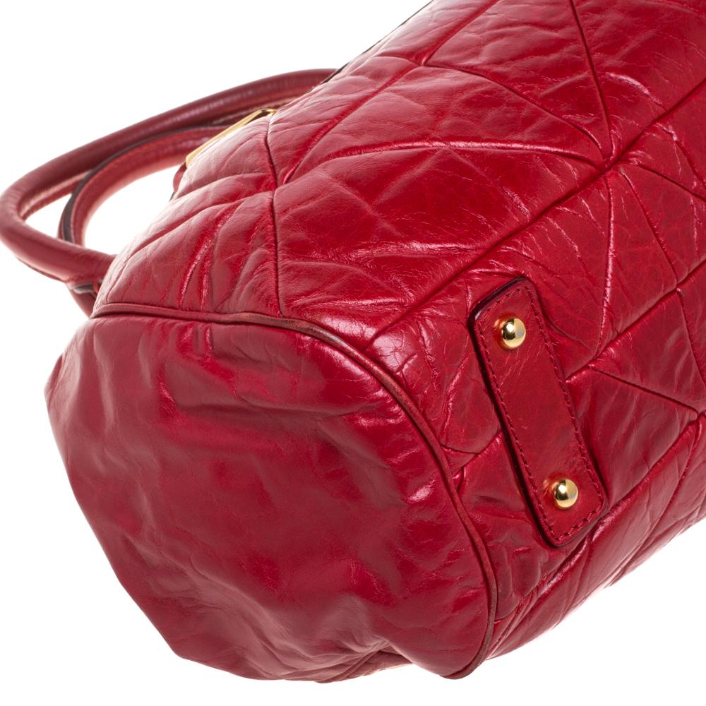 Marc Jacobs Red Quilted Leather Stam Satchel 1