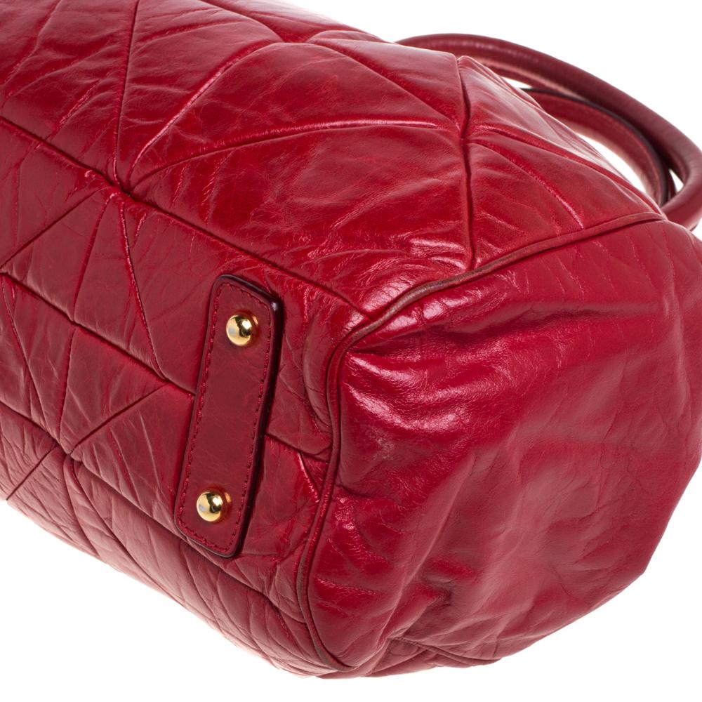 Marc Jacobs Red Quilted Leather Stam Satchel 3