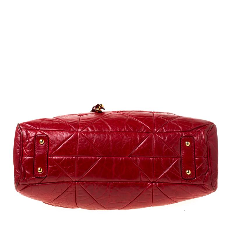 Marc Jacobs Red Quilted Leather Stam Shoulder Bag 1