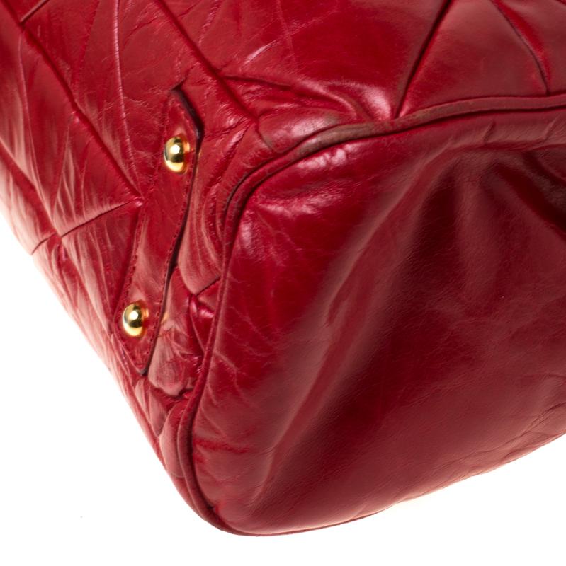 Marc Jacobs Red Quilted Leather Stam Shoulder Bag 3