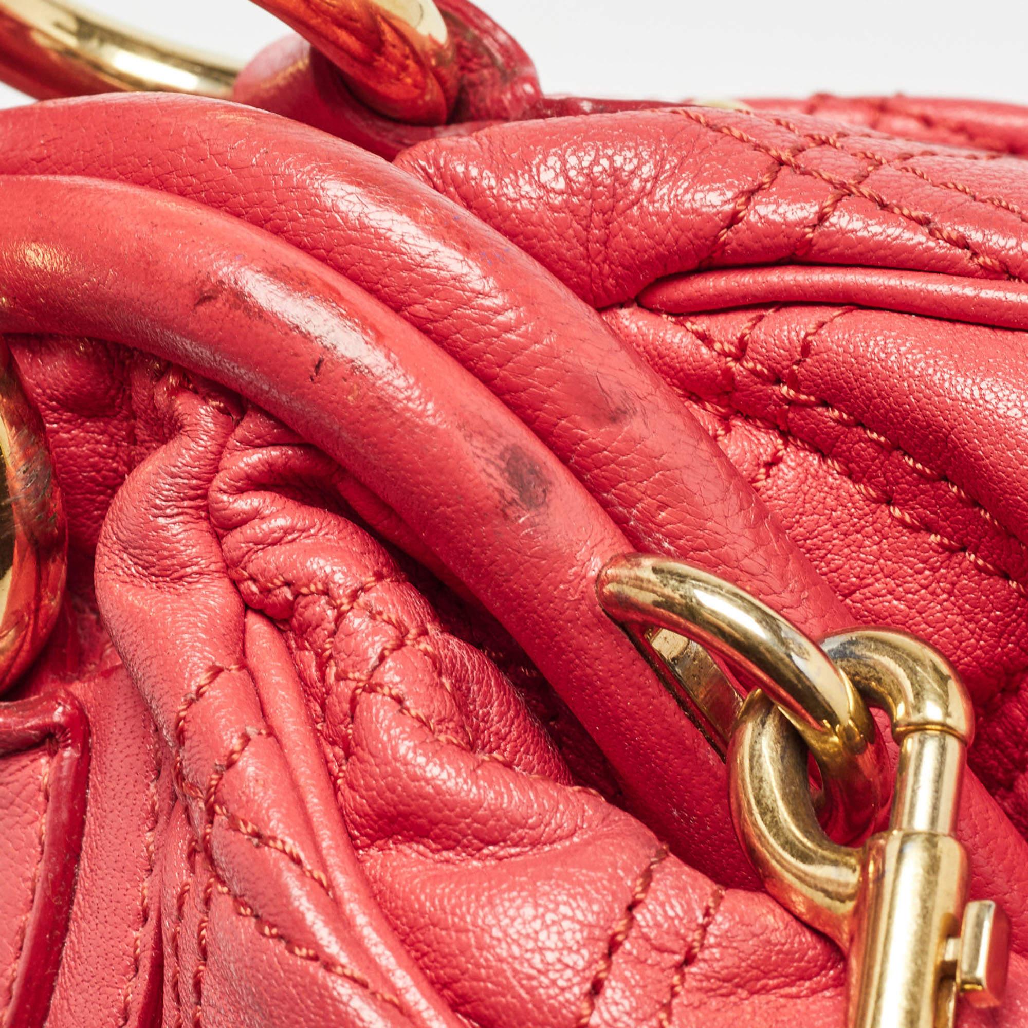 Marc Jacobs Red Quilted Leather Stam Shoulder Bag 3