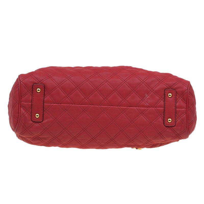 Marc Jacobs Red Quilted Leather Stam Shoulder Bag 4