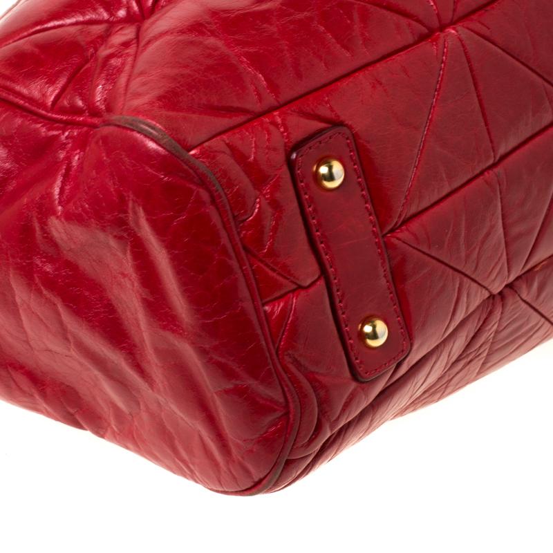 Marc Jacobs Red Quilted Leather Stam Shoulder Bag 4
