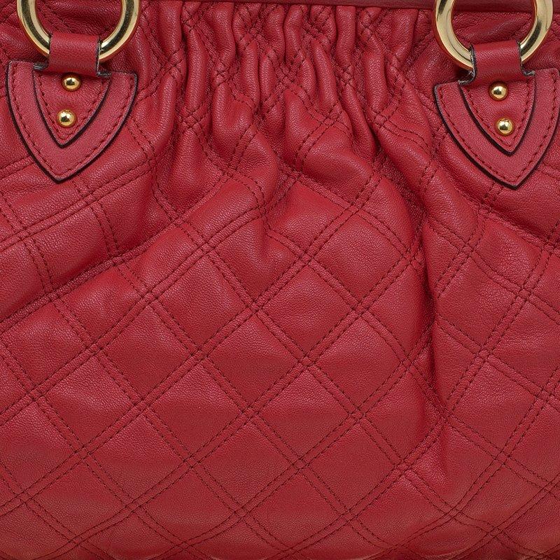 Marc Jacobs Red Quilted Leather Stam Shoulder Bag 5