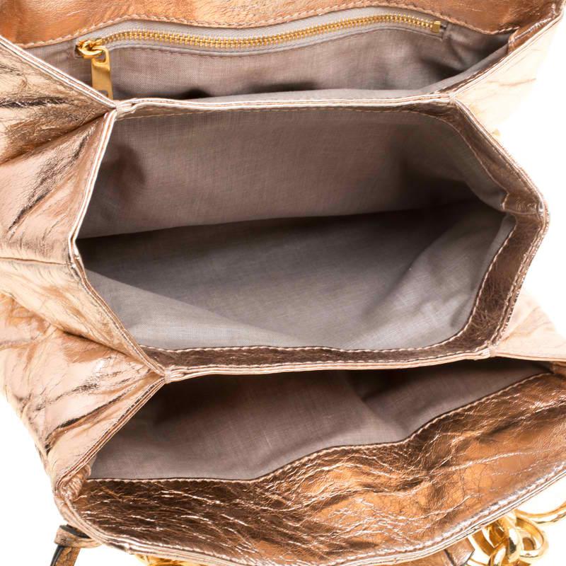 Marc Jacobs Rose Gold Quilted Leather Shoulder Bag 6