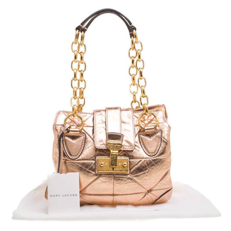 Marc Jacobs Rose Gold Quilted Leather Shoulder Bag at 1stDibs