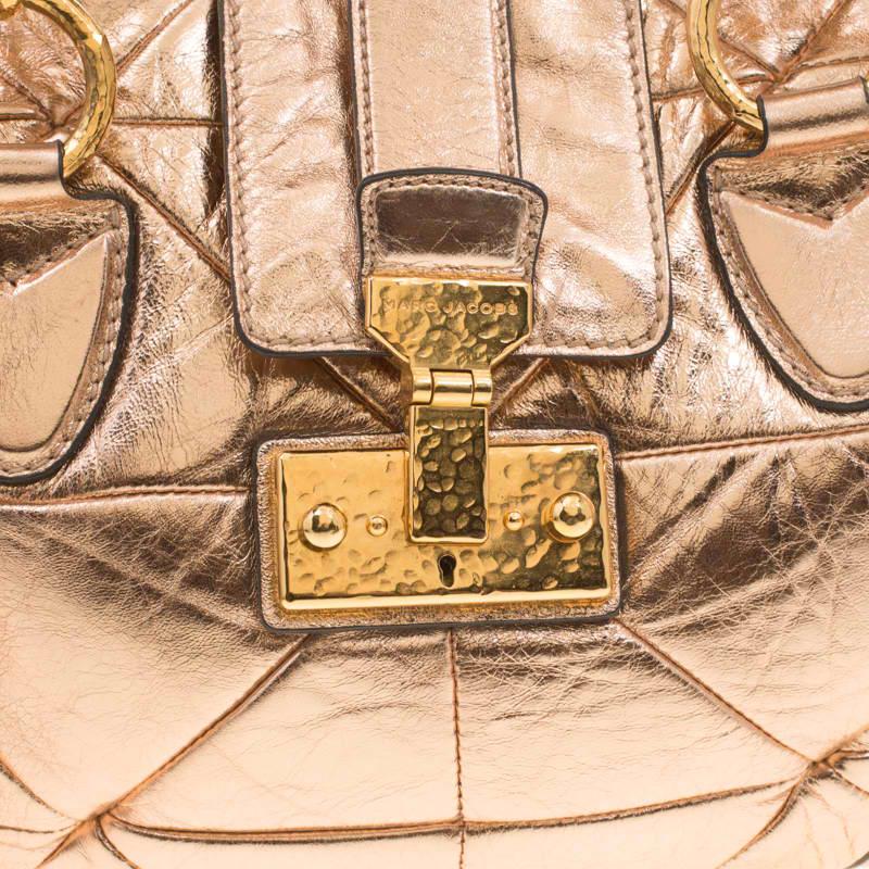 Marc Jacobs Rose Gold Quilted Leather Shoulder Bag 1