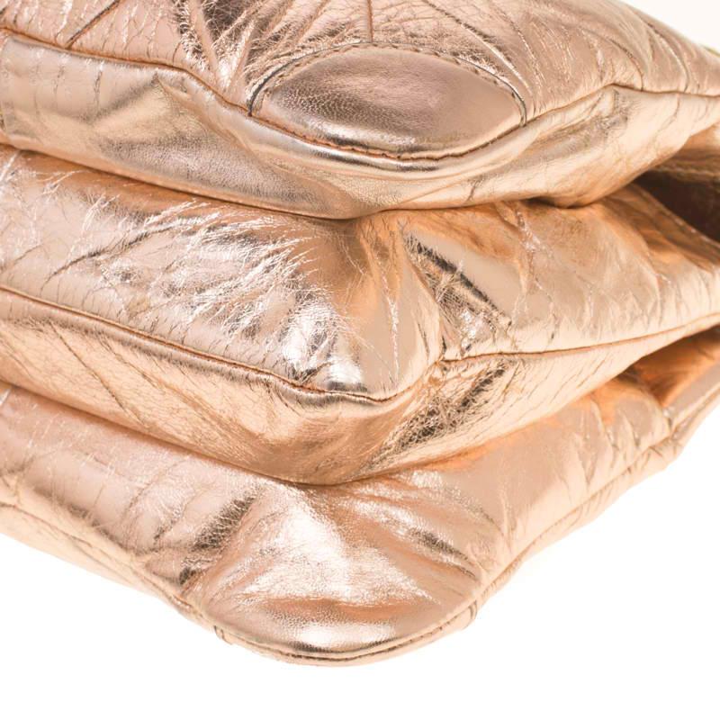 Marc Jacobs Rose Gold Quilted Leather Shoulder Bag 4
