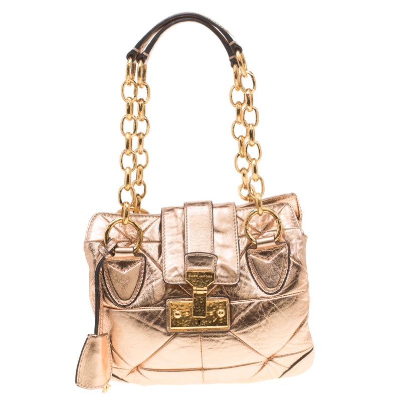 rose gold shoulder bag