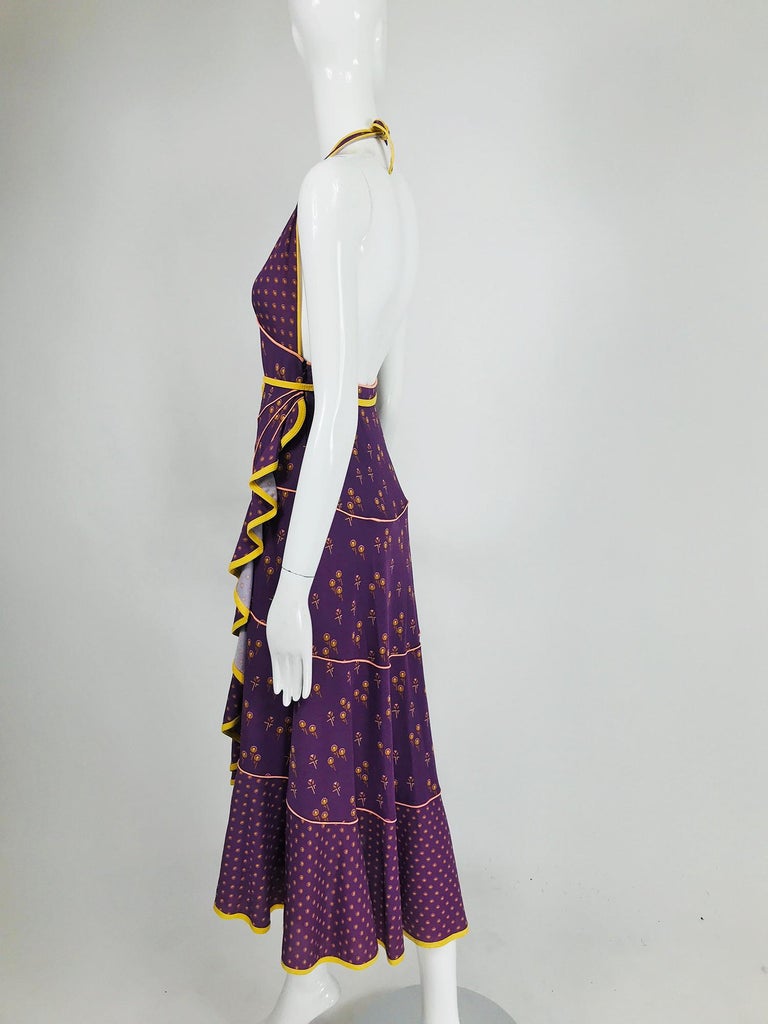 Marc Jacobs Runway 2002 Floral Jersey Halter Neck Tiered Skirt Dress at  1stDibs | marc jacobs 2002, marc jacobs purple dress, marc jacobs spring  2002