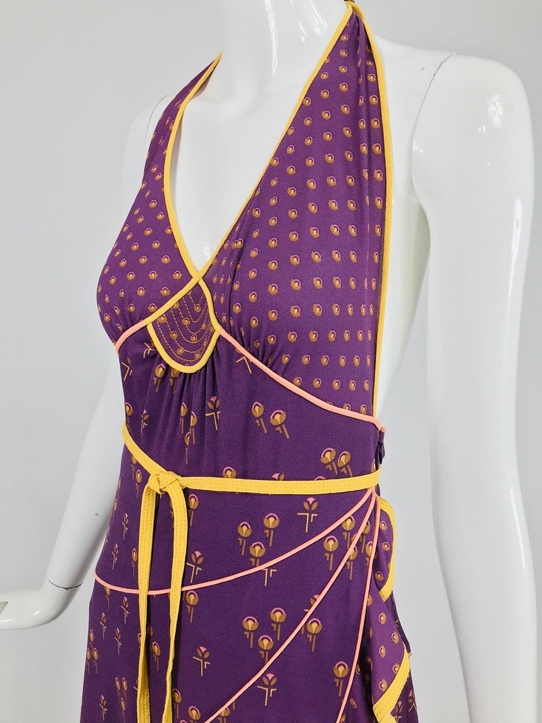 Marc Jacobs Runway 2002 Floral Jersey Halter Neck Tiered Skirt Dress at  1stDibs | marc jacobs 2002, marc jacobs purple dress, marc jacobs spring  2002