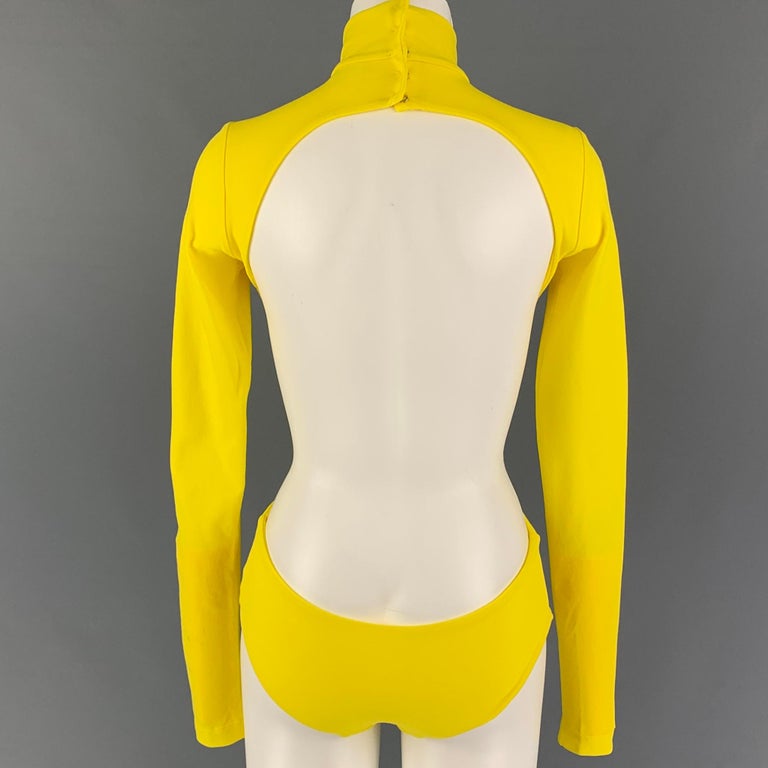 MARC JACOBS Runway 2021 Size XS Yellow Polyester Open Back Body Suit ...