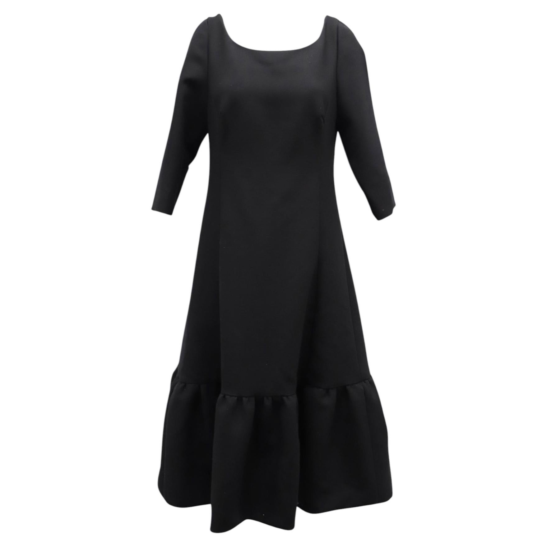 Pre-owned Marc Jacobs Runway Boatneck Dress In Black Wool