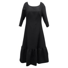 Marc Jacobs Runway Boatneck Dress in Black Wool