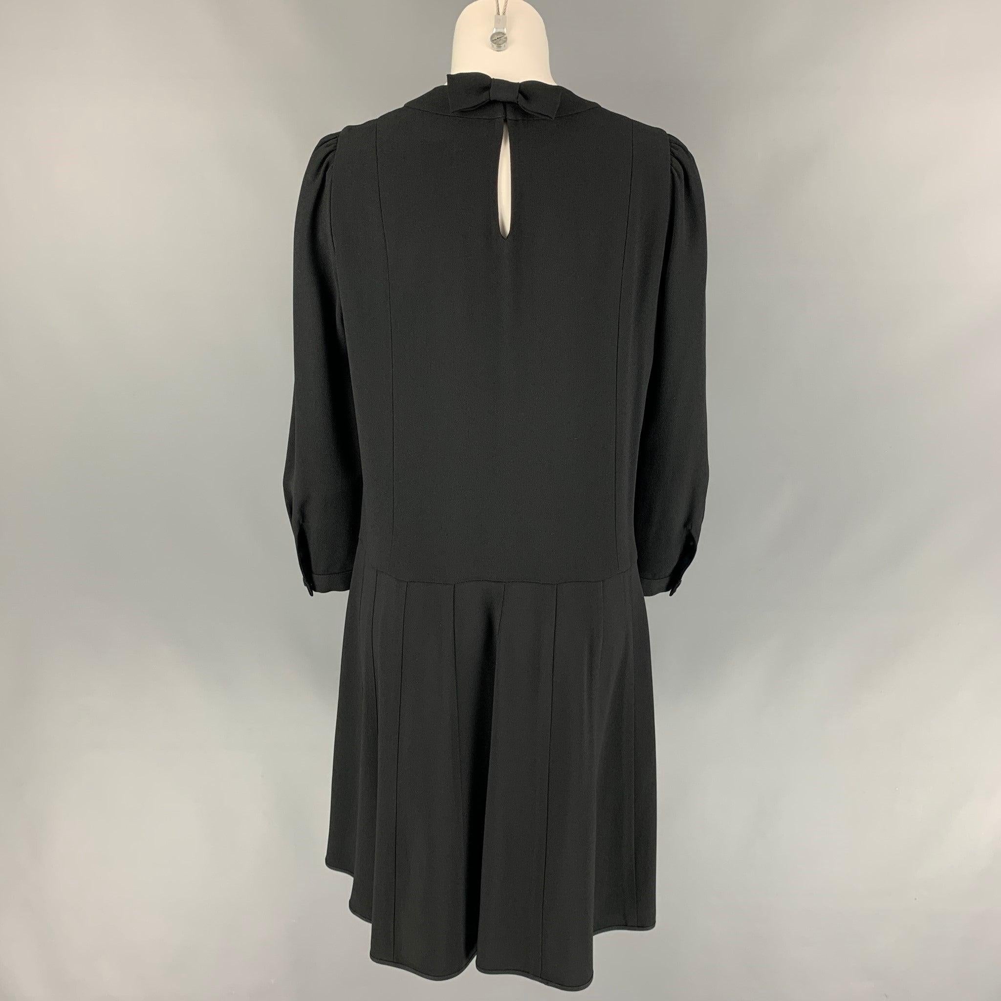 Women's MARC JACOBS RUNWAY Size 6 Black Acetate / Viscose A-Line Dress For Sale