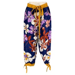 MARC JACOBS RUNWAY Size XS Mulit-Color Silk Floral Elastic Waistband Pants