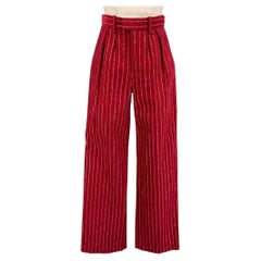 MARC JACOBS RUNWAY Spring 2020 Size 00 Lurex Corduroy Crystal Wide Leg Pants