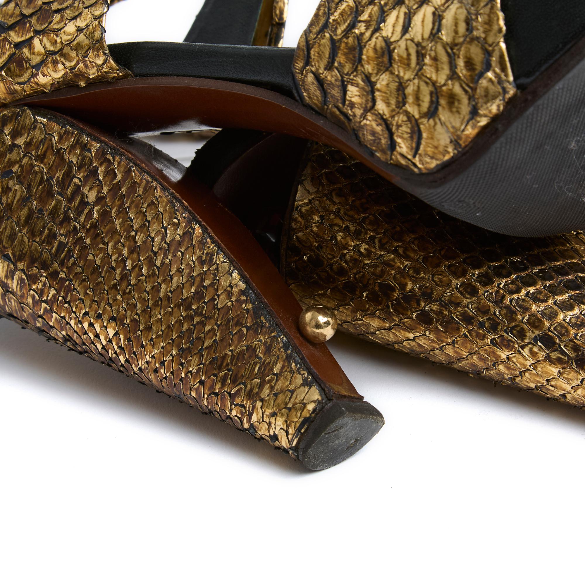 Marc Jacobs Sandales EU38 Precious Gold Heels Sandalen US7.5 1