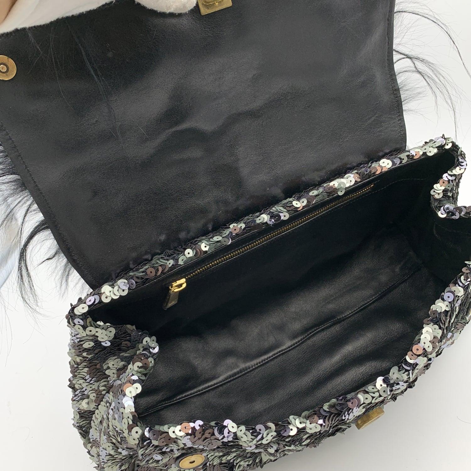 Women's Marc Jacobs Sequined Gilda Large Flap Bag Satchel Handbag