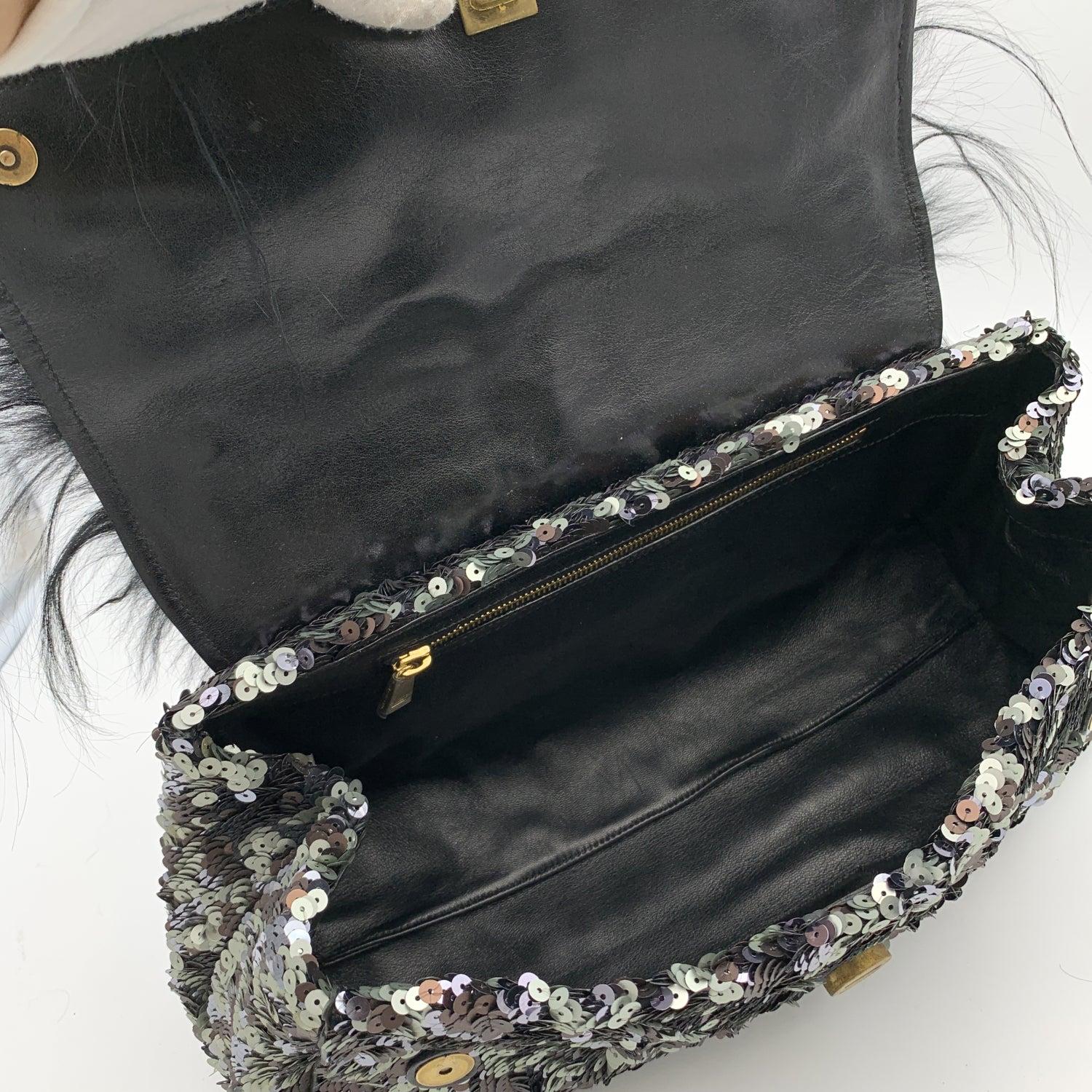 Marc Jacobs Sequined Large Gilda Flap Bag Satchel Handbag In Excellent Condition In Rome, Rome