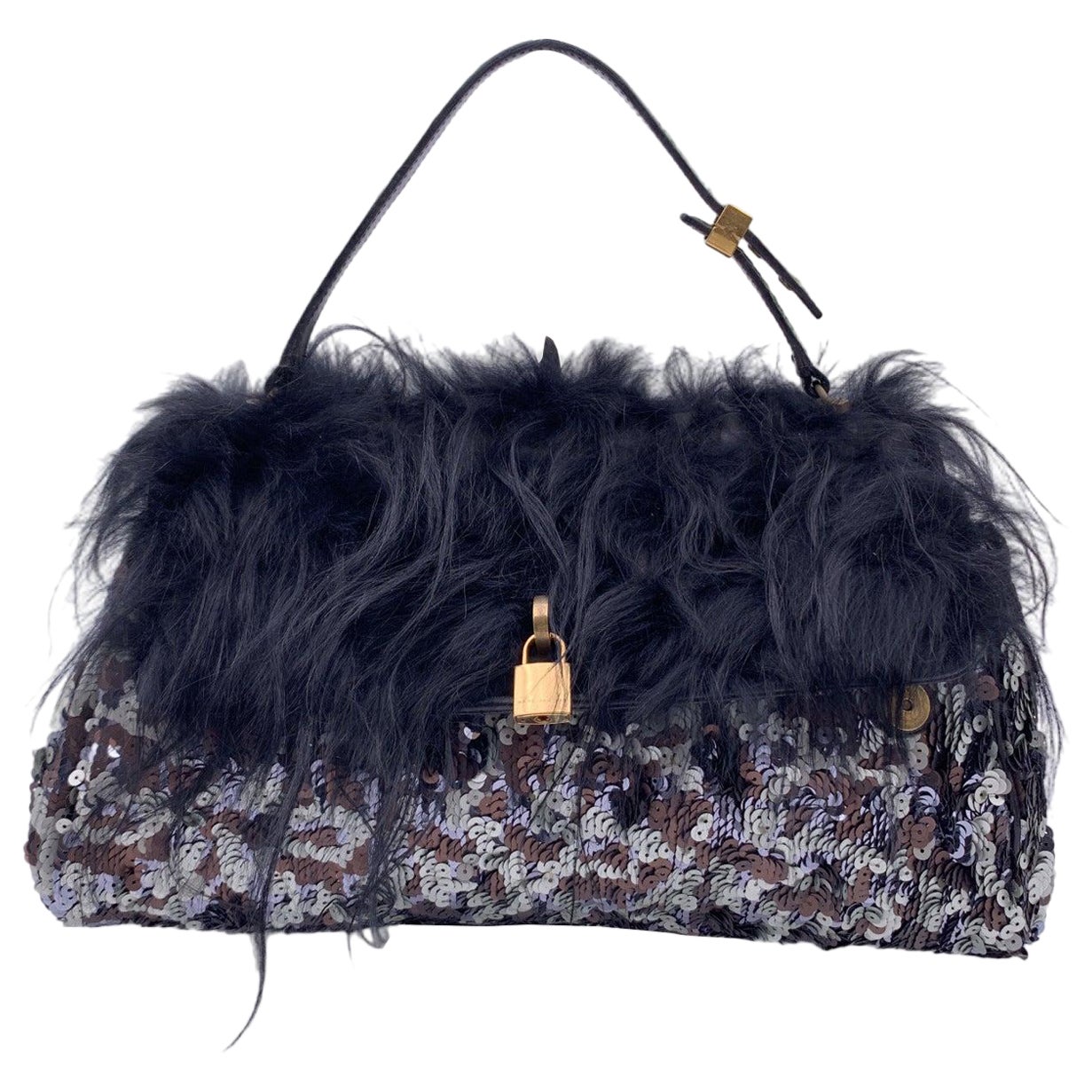 Marc Jacobs Sequined Large Gilda Flap Bag Satchel Handbag