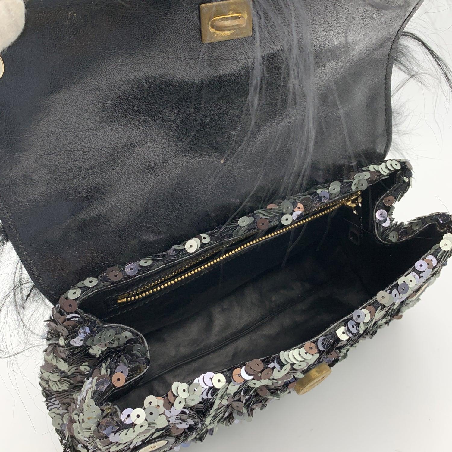 Marc Jacobs Silver Sequined Small Gilda Flap Bag Handbag 2