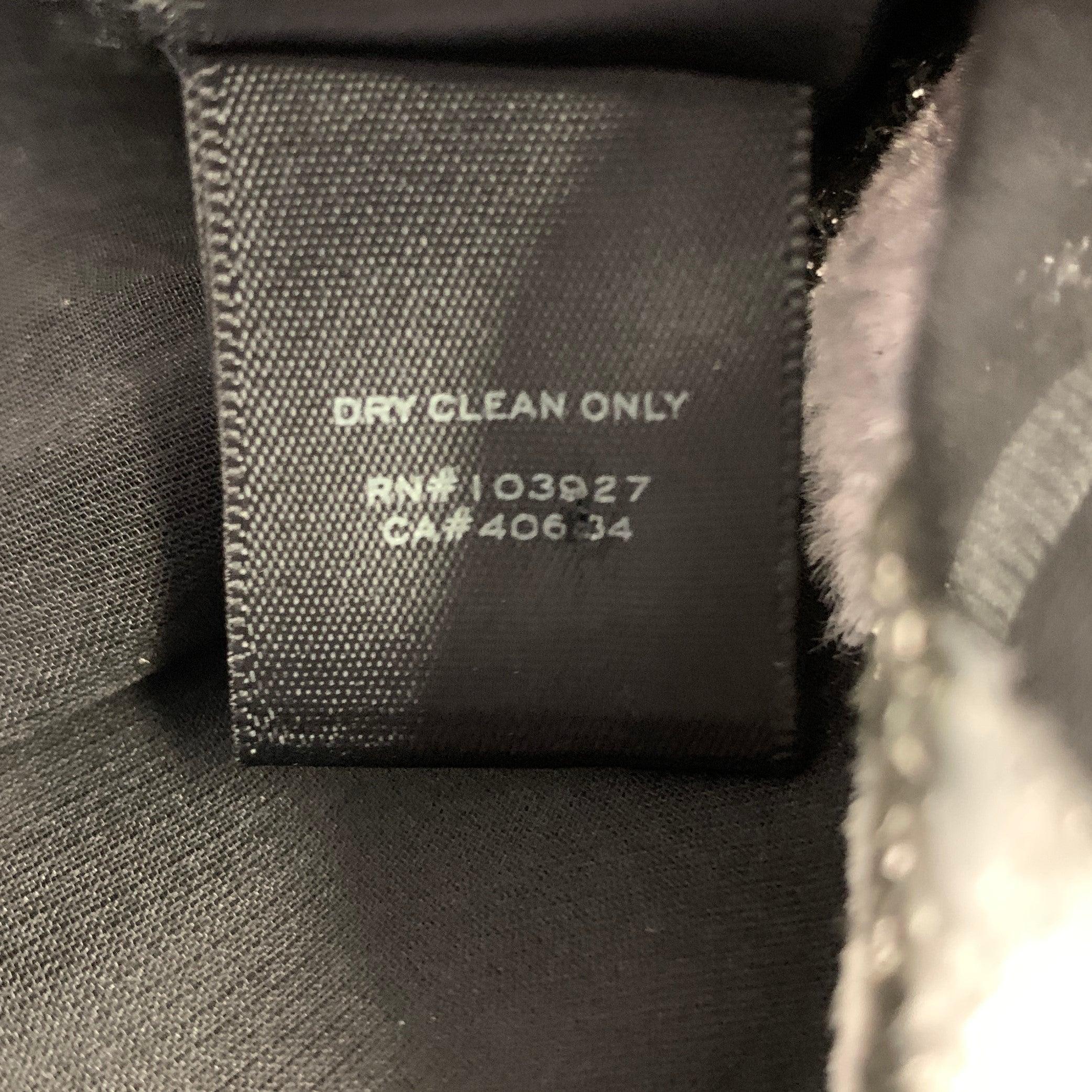 MARC JACOBS Talla 0 Vestido sin mangas en jacquard de mezcla de seda negro plateado en venta 1