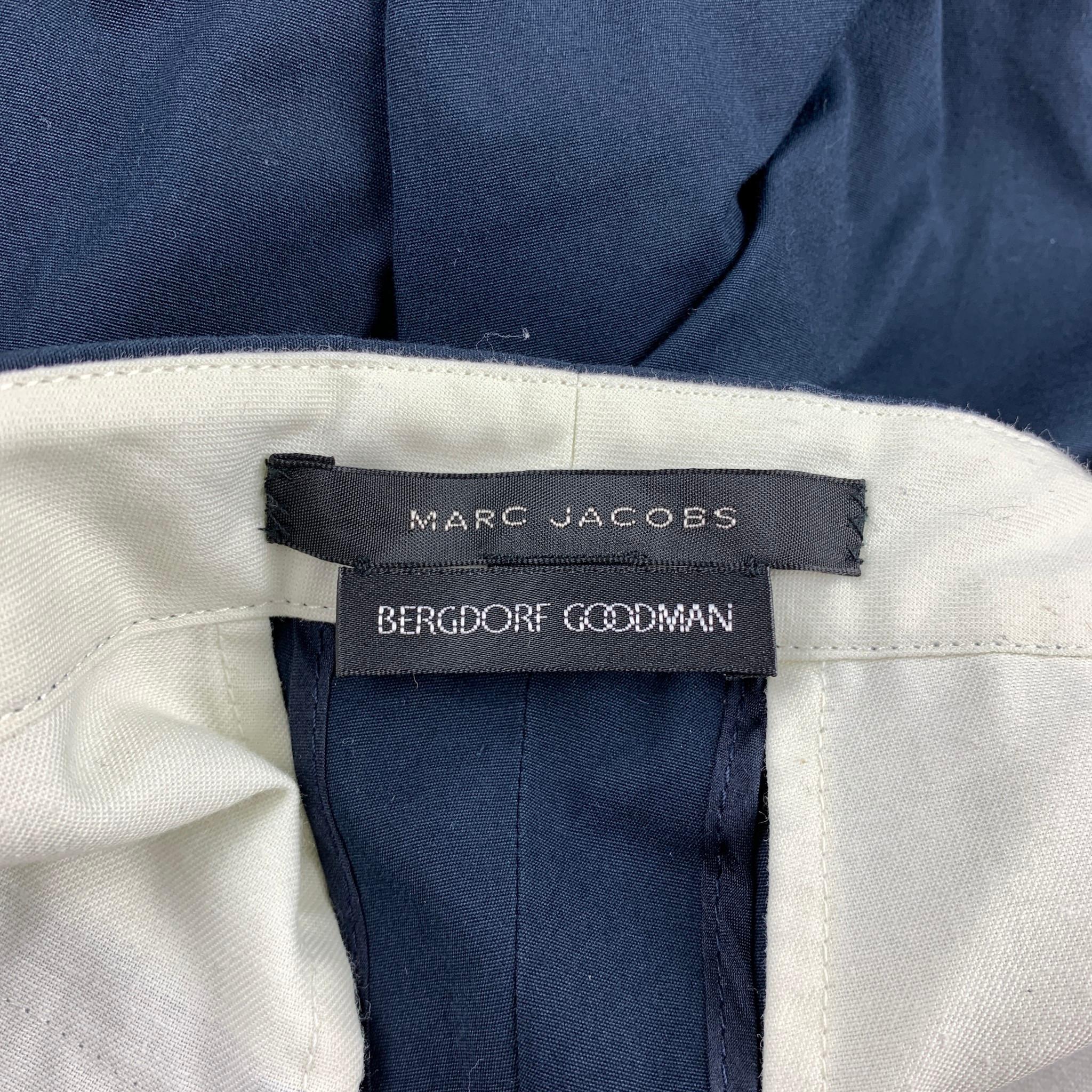 MARC JACOBS Size 0 Navy Cotton Chino Casual Pants In Good Condition In San Francisco, CA