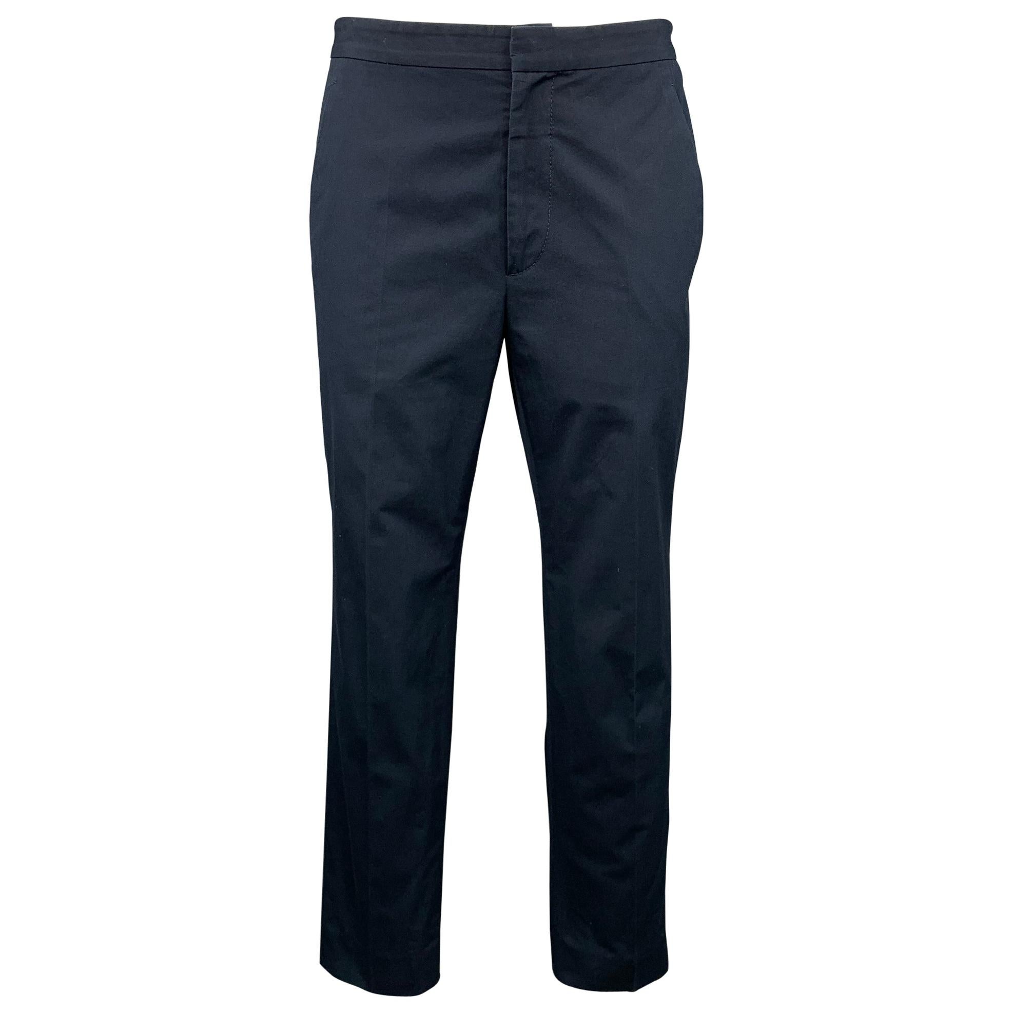 MARC JACOBS Size 0 Navy Cotton Chino Casual Pants