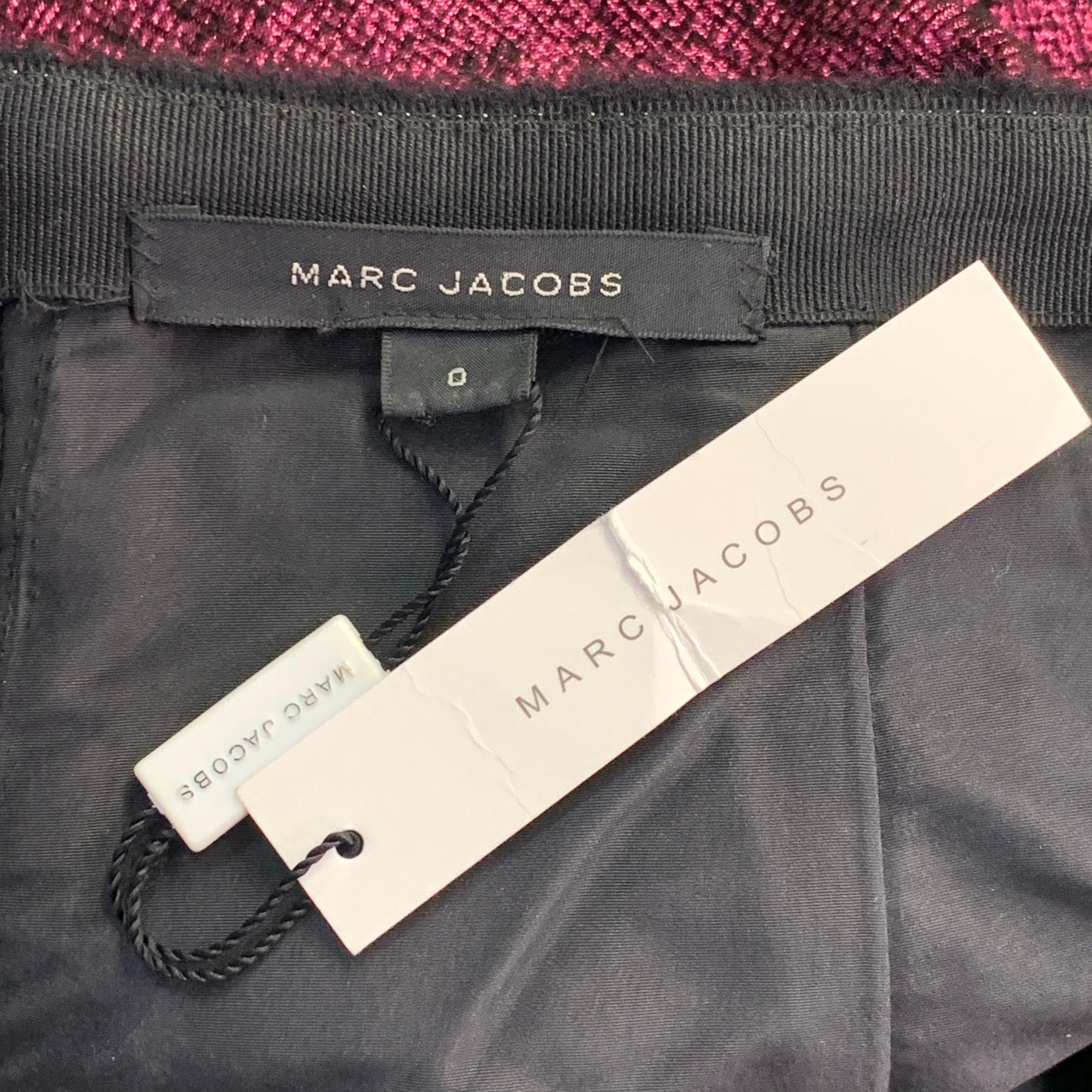 MARC JACOBS Taille 0 Rose Noir Polyester Tissé Jupe A-Line Longueur genou Pour femmes en vente